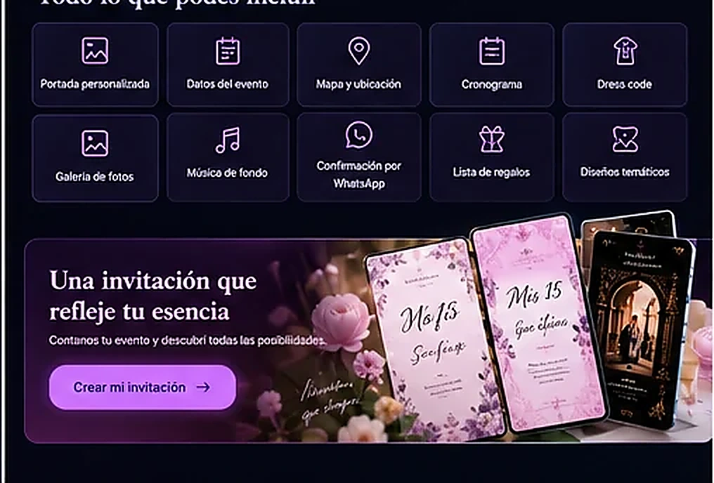 Fotos, música y animaciones — Invitaciones digitales